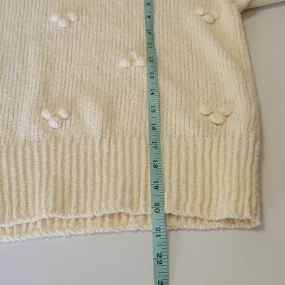 Madewell NWT, dotted bobble pullover beige sweater women's size XS - Picture 10 of 11